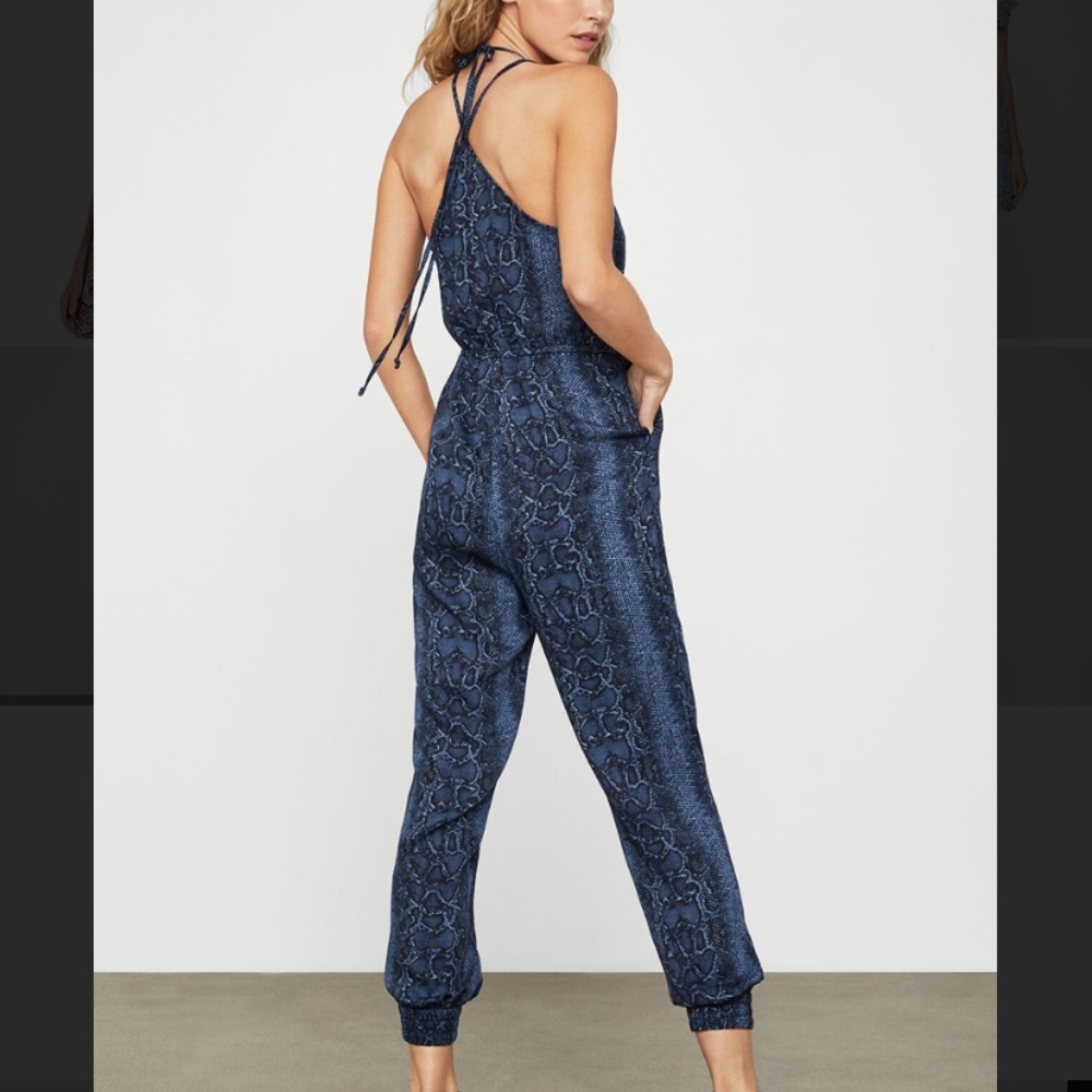BCBGMaxazria Python Print Satin Jumpsuit
